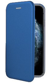 Луксозен кожен калъф тефтер ултра тънък Wallet FLEXI и стойка за Apple iPhone 12 6.1 / Apple iPhone 12 Pro 6.1 син 